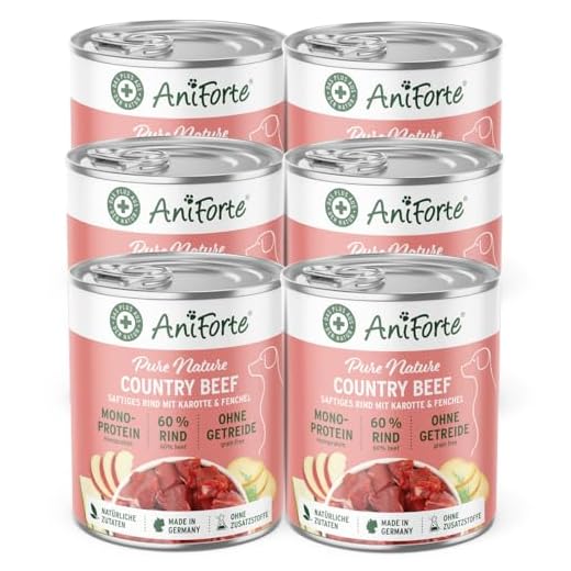 AniForte Hundefutter Nass CountryBeef 6 x 400g