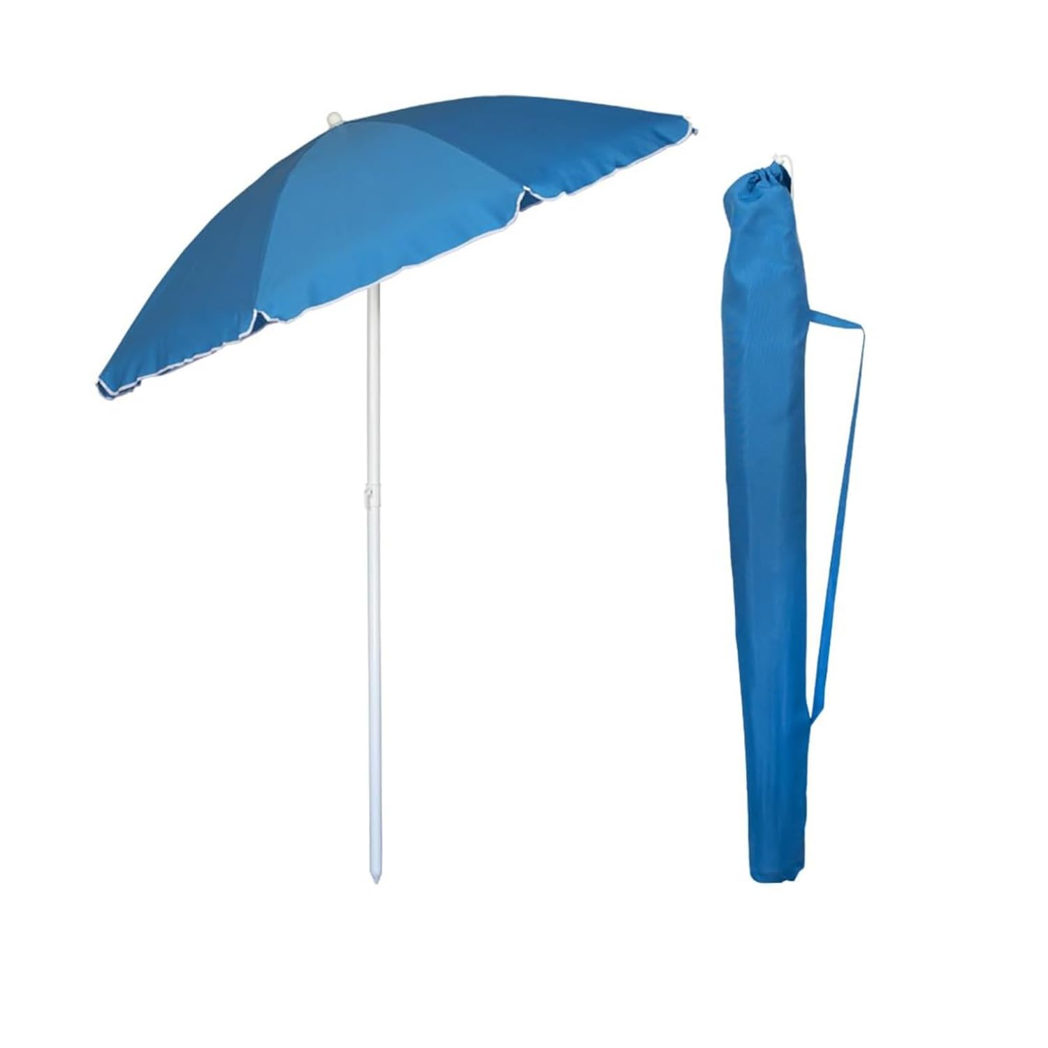 VIRSUS Ombrellone da Spiaggia 950, Diametro 180 cm, Tessuto Poliestere 440 gr, Asta in metallo da 32 mm, 8 Stecche, Snodo Regolabile, Ombrello da Mare con Sacca Tracolla