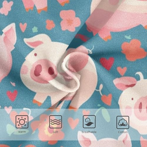 Wusikd Cute Pink Pigs Girls' Underwear Cotton Colorful Hearts Girls Briefs Soft Toddler Underwear 2T3