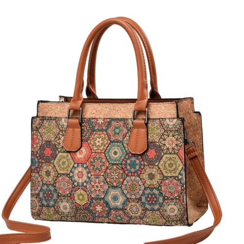 Image of Natural cork Large capacity shoulder bag handbag crossbody