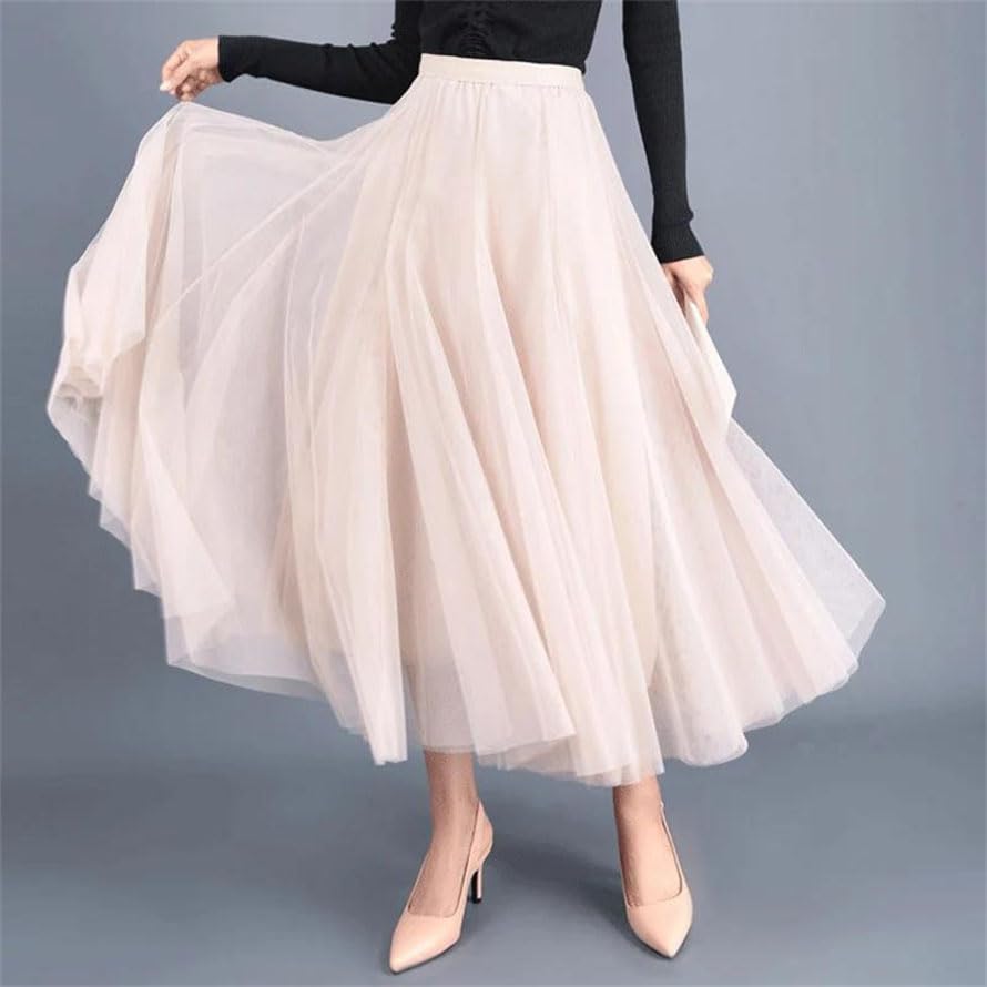 Women Tulle Maxi Skirt Fall Summer Mesh Party A-Line Skirts Suitable Fall Summer Ideal for Party Wear2