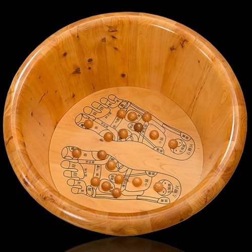 Cubeta de madera para spa de pies y masaje miniatura 2