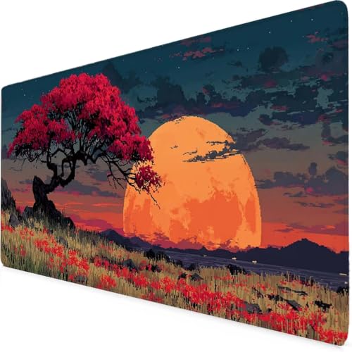 Tapis de souris rouge paysage 1000x500mm, une idée cadeau idéale