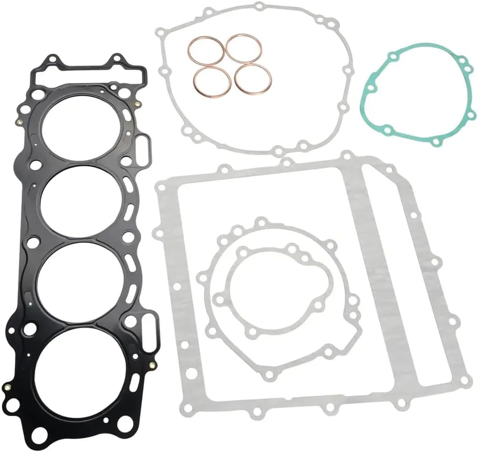 Motorcycle Cylinder Head Crankcase Engine Cover Gasket Set Compatible with Automotive Motorcycle Parts ZX10R ZX1000 2006 2007(Cylinder Head Gasket)