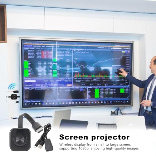 Mini Proyector - ABS De 4,13 Pulgadas | Proyector Portátil 1080P | Adaptador Inalámbrico | Adaptador Inalámbrico Screen Cast | Proyectores Portátiles para Presentaciones En Teléfonos Móviles, PC - imagen 4