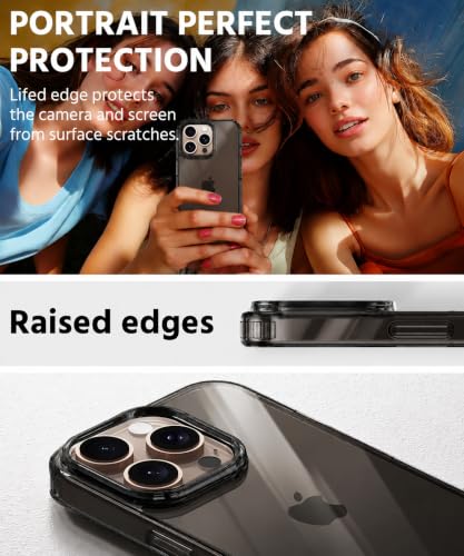 Image of VONZEE Anti Scratch Semi Translucent Cover for iPhone 16 Pro Max Case, Premium PC + TPU Phone Cases Drop Proof, Slim Anti Yellowing Never Yellowing Shockproof