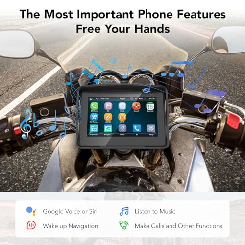 Image of YCV 5 Inch Wireless Motorcycle Carplay Screen & Android Auto