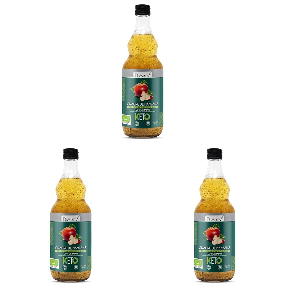 DRASANVI VINAGRE DE MANZANA MADRE SIN FILTRAR CERTIFICADO BIO | Vinagre de sidra de manzana KETO | Apple Cider Vinegar |Manzanas ecologicas | VEGANO - SIN GLUTEN - 75cl — view 7