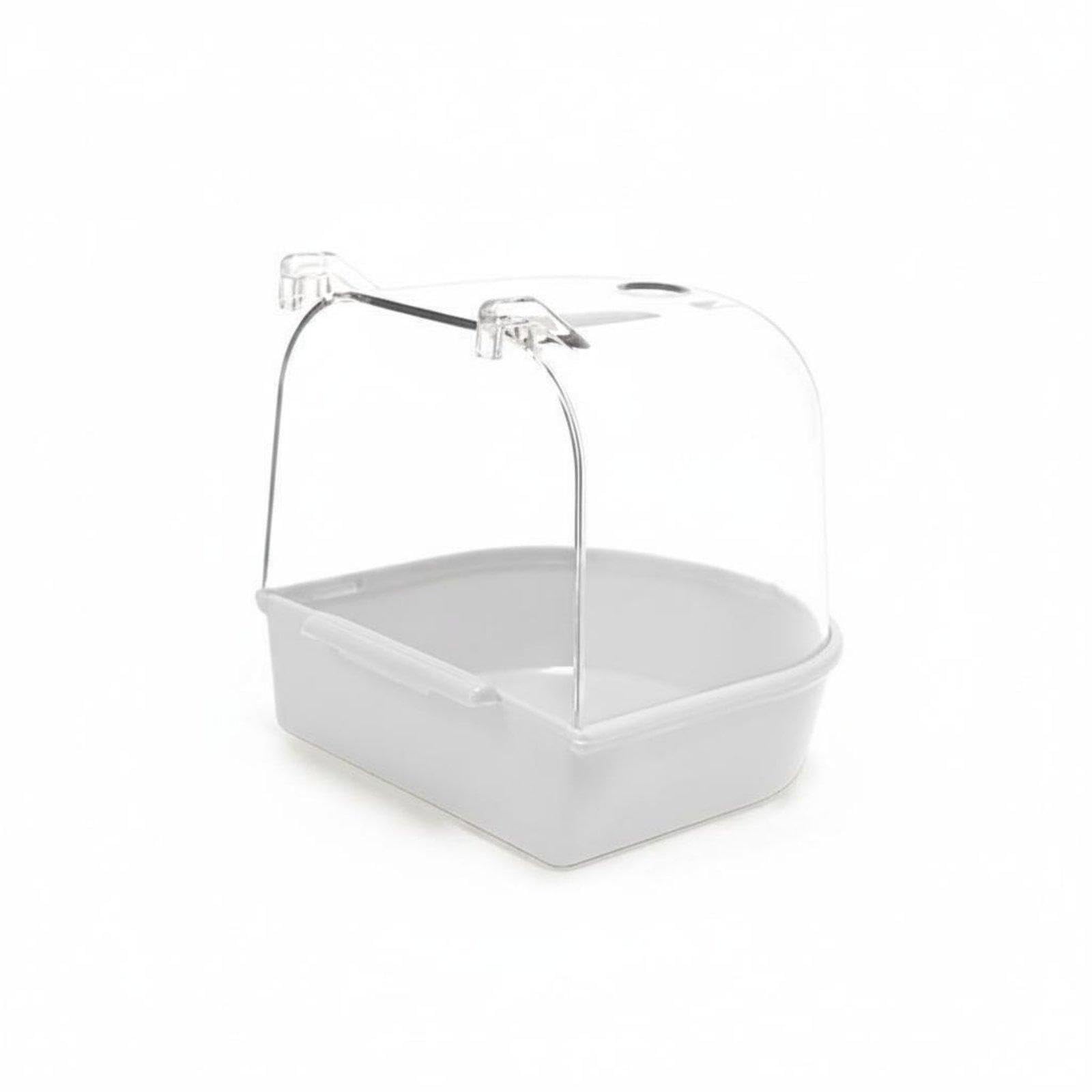 Bird Cage Bath House Versatile Parrot Bath Box Easy Installation External Bird Bathtub for Parrots, Small Birds White|Home & Garden|Yard, Garden & Outdoor Living|Bird & Wildlife Accessories-picture-10