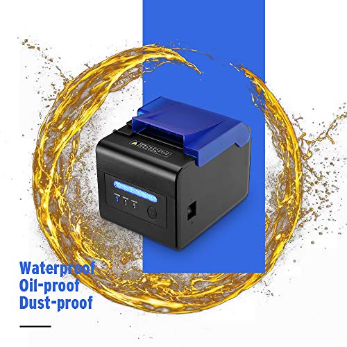 [ 80mm Stampante Termica] Stampante Termica Diretta Speciale per la Cucina EU MUNBYN AUTO-CUT Stampante Portatile di Ricevimento Termico 300mm / sec/USB Seriale/ESC/POS
