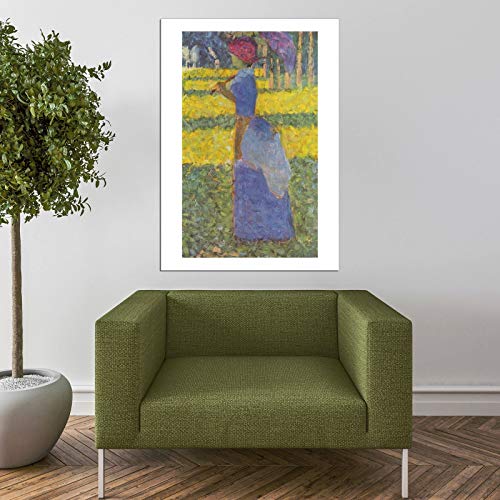 Affiche Georges Seurat Femme avec parasol tableau encadré mat M - 7