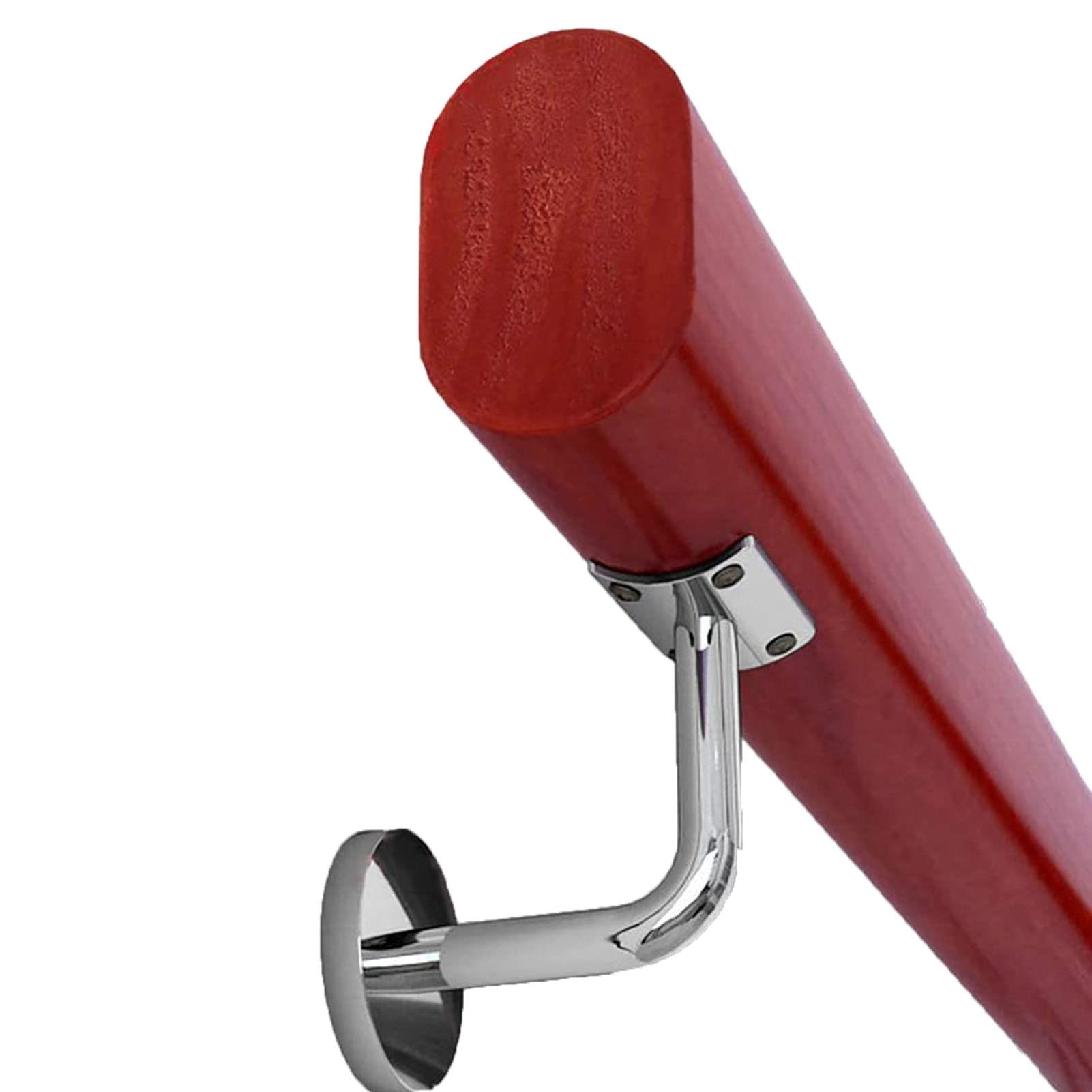 Rampe d'escalier intérieure en bois rouge de 2m pour embellir et sécuriser le loft familial