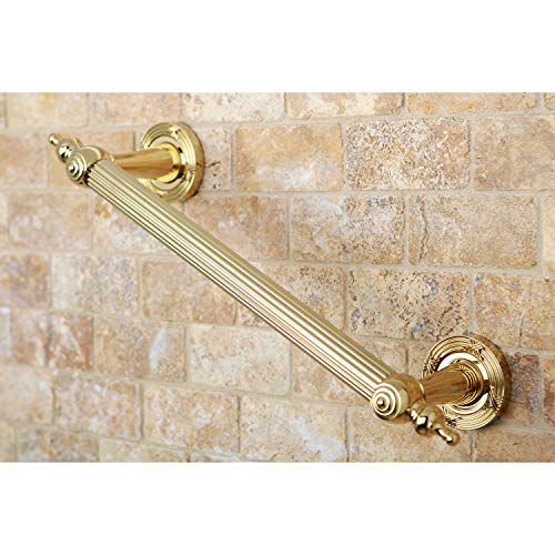 Kingston Brass Dr710122 Designer Trimscape Templeton Grab Bar 12-Inch With Tl Tip, Polished Brass #TOP5