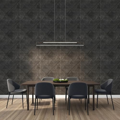 Image of Kayra Decor 3D PVC Wall Panel - Fluted Design, Nexa Gray Color 19.7 inch x 19.7 inch (Pack of 18) - Covers 48.51 Sq. Ft.