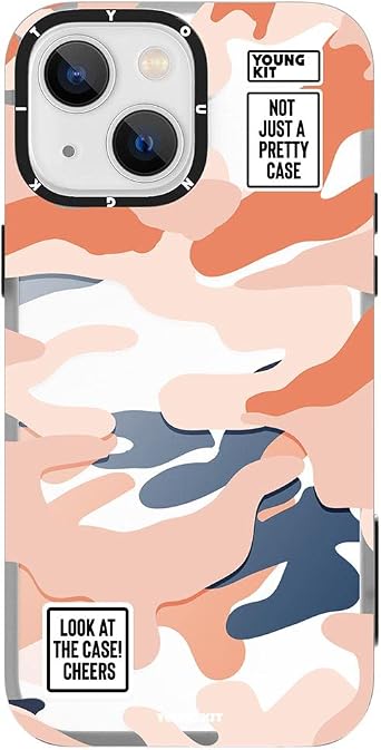 YOUNGKIT Designed for iPhone 13 Case 6.1 inch Shockproof Soft Silicone Bumper Protective [Not Yellowing] Matte Back Cover, Camera and Screen Protection Compatible with iPhone 13 Phone Case, Pink