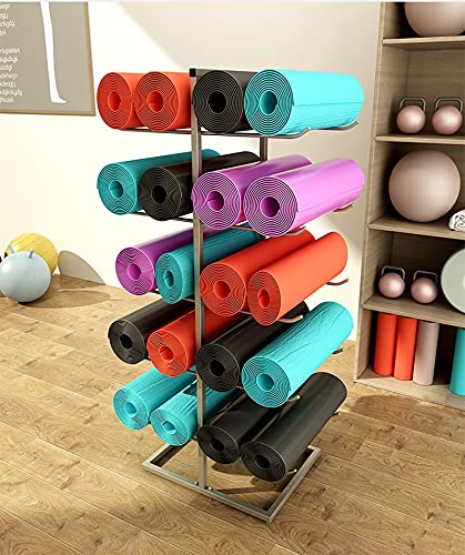 Support tapis de yoga extra large 5 niveaux argenté - 3