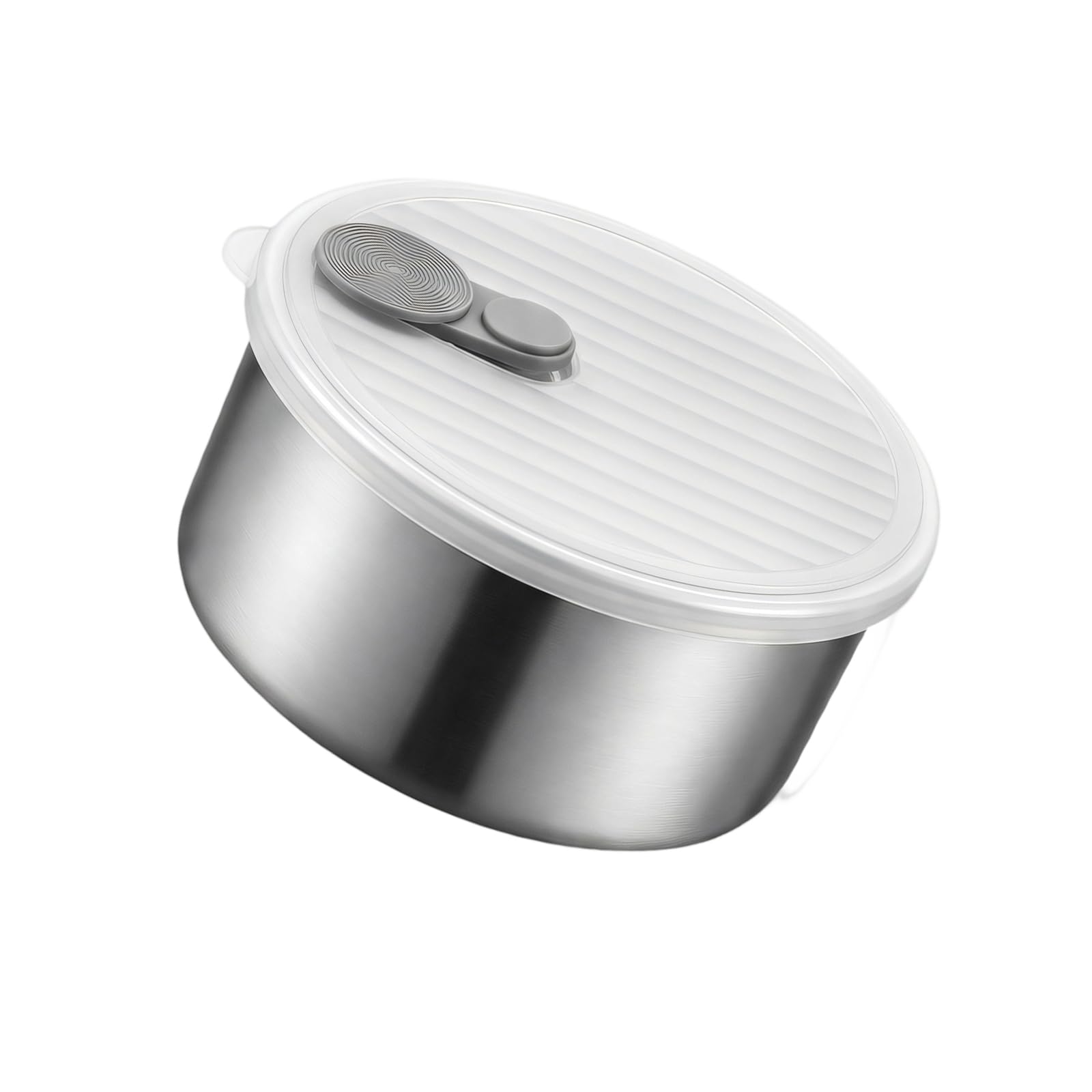 Round Stainless Steel Storage Container with Lid for Meal Prep, Refrigerator Food Storage and Packed Lunch Portions Round Food Container Stainless Steel Lunch Bowl Picnic Portion Leftover Bowl
