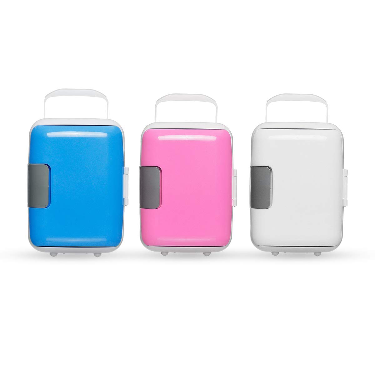 JenNiFer 4L 12V / 220V Mini Refrigerador Portátil Eléctrico Refrigerador Refrigerador Congelador Coche Hogar - Rosado