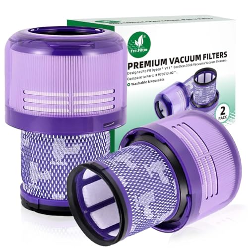 Image of 2 Pack Filters Replacement Compatible with Dyson V11 Animal, V11 Torque Drive, V11 Complete, V11 Extra, V15 /V15s Detect, Washable, Reusable Cordless Vacuum Filter for Pet Hair, Dirt, Dust