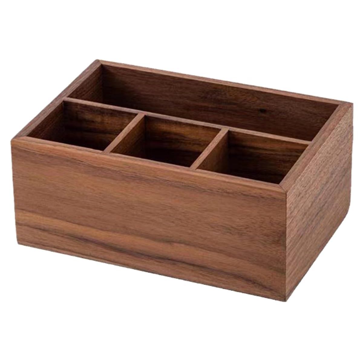 UDSKNV[KSL Multifunctional Storage Box Black Walnut Solid Wood Desktop Living Room Remote Control Organizer Cosmetics