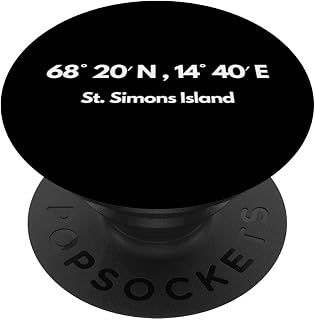 St Simons Island Coordinates PopSockets Adhesive PopGrip
