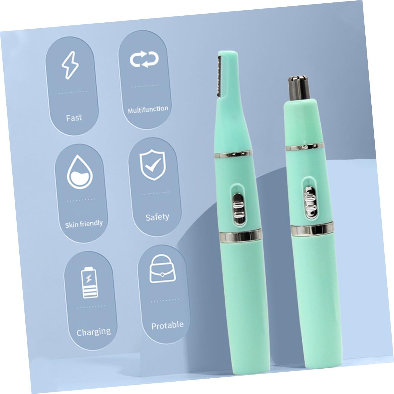 PLAFOPE Recortador Eléctrico Cejas y Facial Portátil Mujer Afeitadora Precisa sin Diseño Compacto para Nariz Labios y Mejillas Fácil de Usar