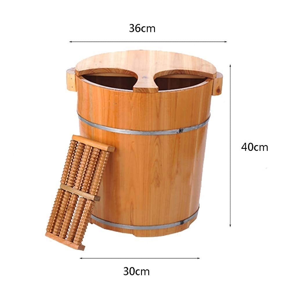 Vaschetta per pediluvio, Vaschetta per pediluvio in Legno, Secchio per Vasca per pediluvio, Massaggio, Spa, Sauna, Ammollo, Pediluvio Secchio in Legno Spa per pediluvi Lavabo per Uso Domestico