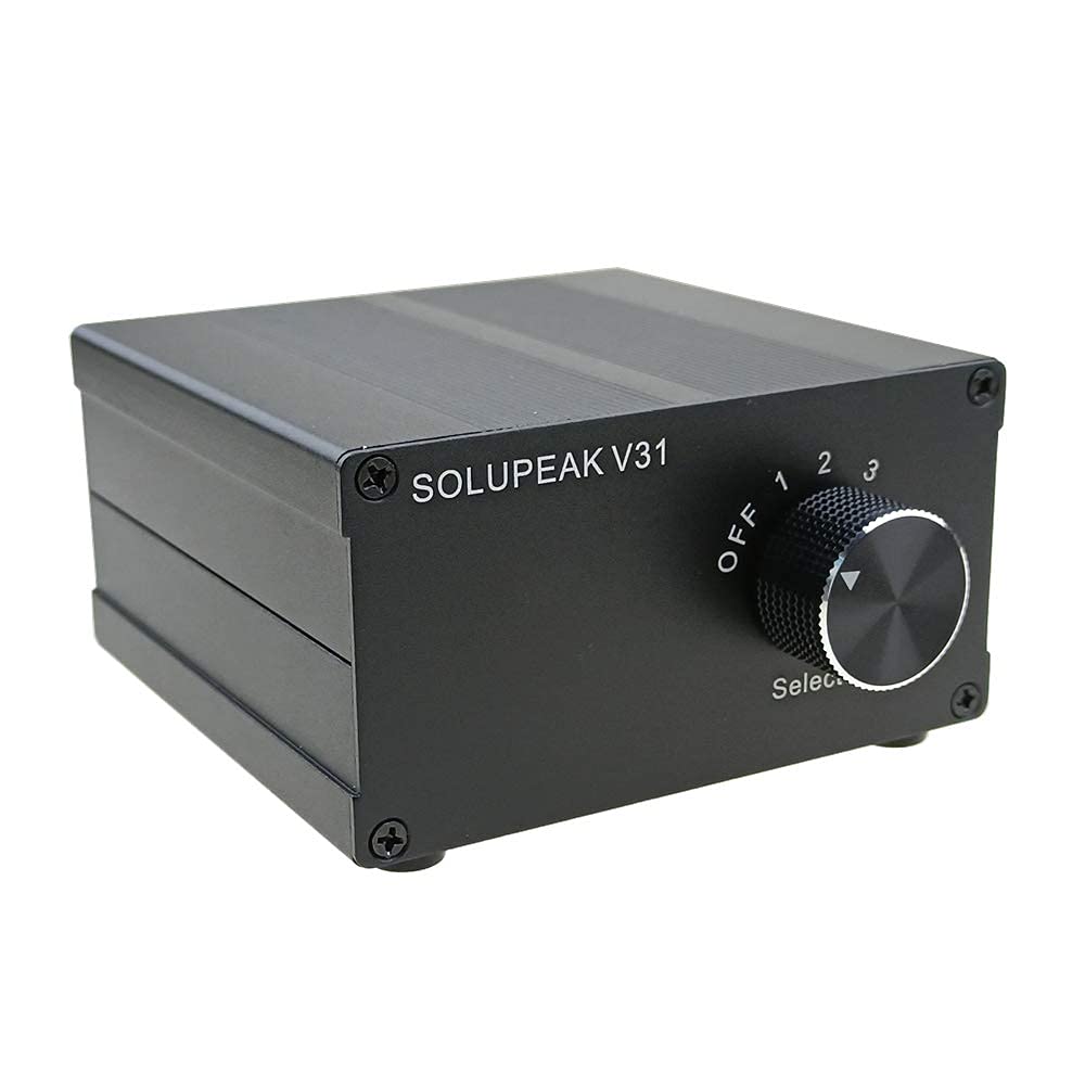 Premium 3Way RCA Audio Switch Video switcher Splitter Box, Stereo