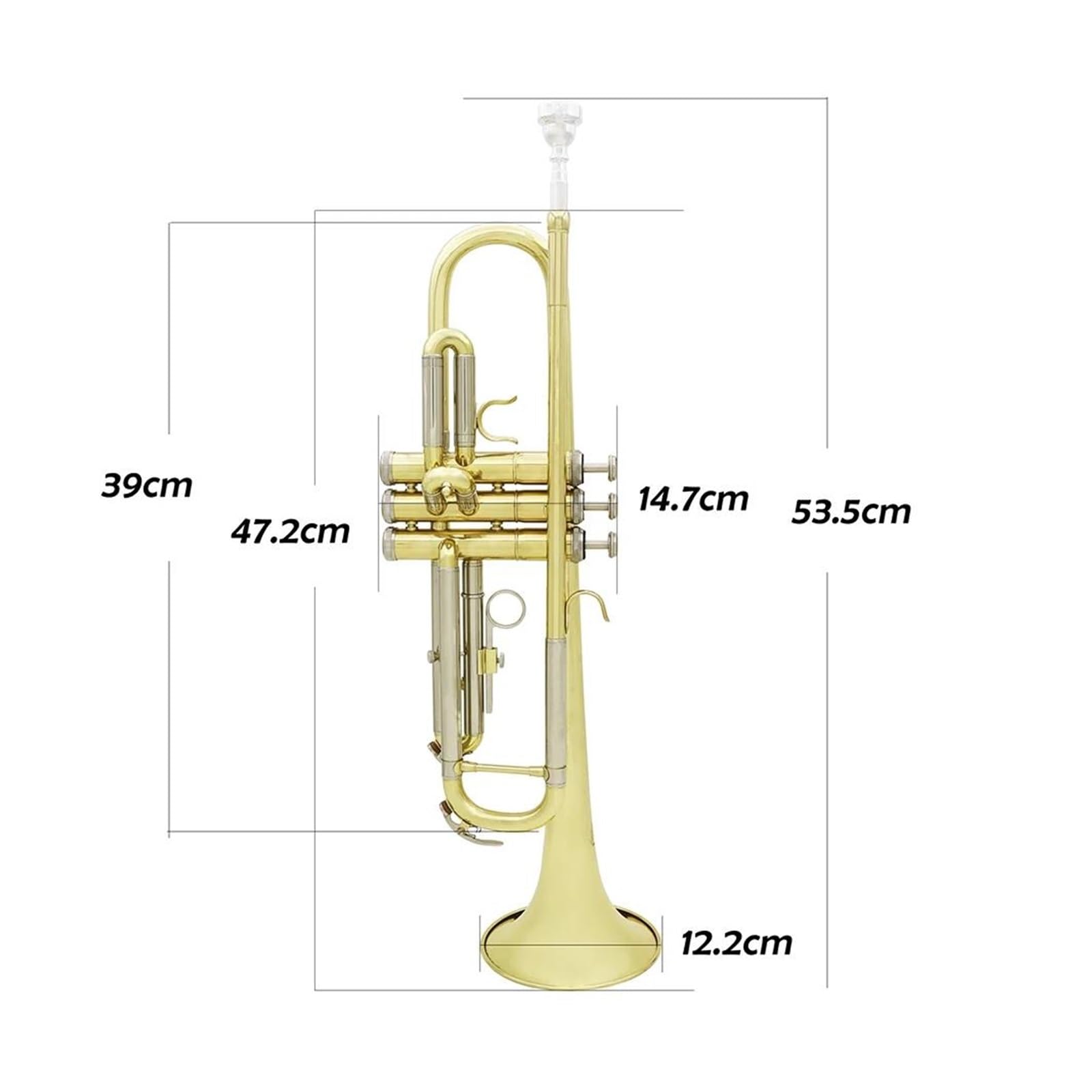 Trąbki Bb B Płaska Trąbka Mosiężna Rurka Złota Ze Srebrem Wykwintny Instrument Muzyczny Z Rękawiczkami Pudełkowymi Ustnik Szczotka Do Paska
