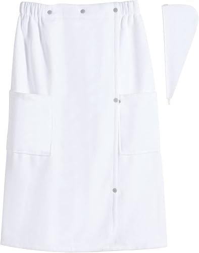 Toalla de baño para mujer, ajustable, ligera, para el cuerpo, bata de spa con toalla para el pelo, S-XX grande