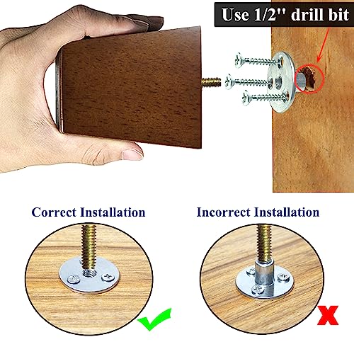 Aoryvic HULI01 Wood Furniture Legs 3 Inch Sofa Legs Pack Of 4 Square Couch Legs Brown Mid-Century Modern Replacement Legs thumb #4