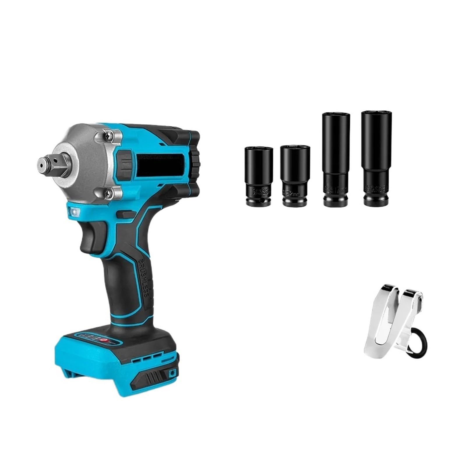Llave de impacto Llave De Impacto Eléctrica Sin Escobillas 1000N.m, Herramienta Eléctrica De Reparación De Automóviles Inalámbrica Variable De 3 Engranajes De 1/2 Pulgadas For Batería De 18V(NO Batter