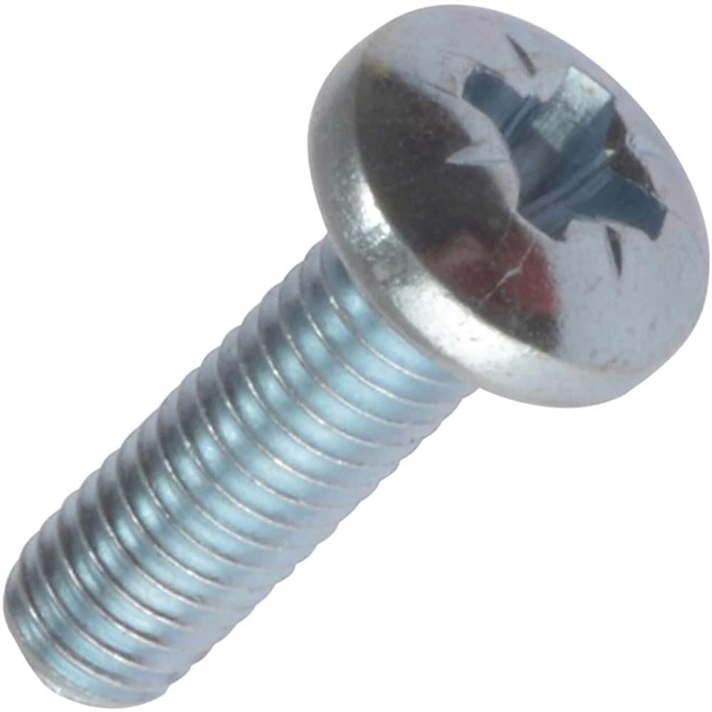 Timco Machine Screw Pozi Pan Head Bright Zinc Plated M6 25Mm Pack Of 100