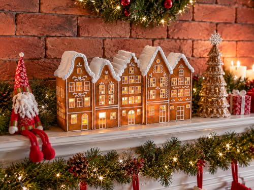Gleemoria Lighted Gingerbread House, Christmas Village Decor - image 4