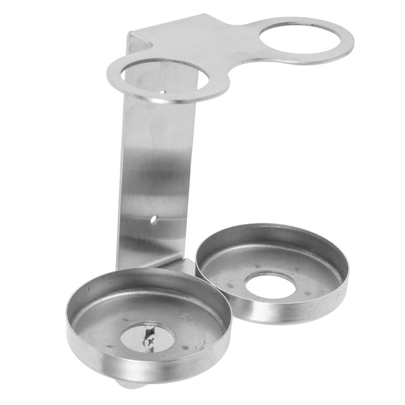 Cabilock Soporte de Pared Acabado Fino y Fácil Mantenimiento y Botellas de 6cm en Acero Inoxidable Plata para Dispensador de Jabón de Manos y Champú Adecuado para Ducha
