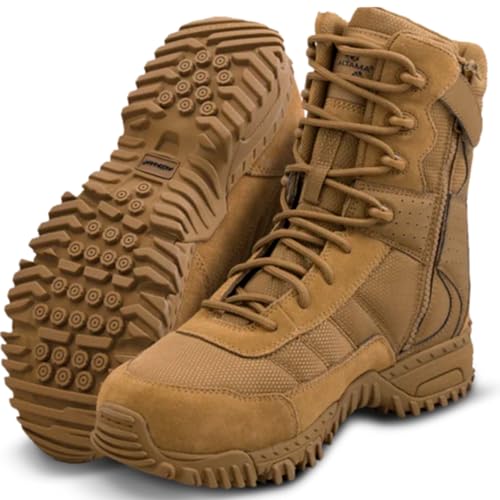 Image of Altama Unisex Vengeance SR 8 inch Side-Zip Lightweight Leather Boots | Full Grain, Textile Lining & Gusseted Tongue