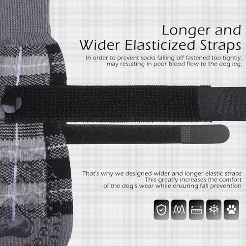 Chaussettes antidérapantes pour chien EXPAWLORER double face