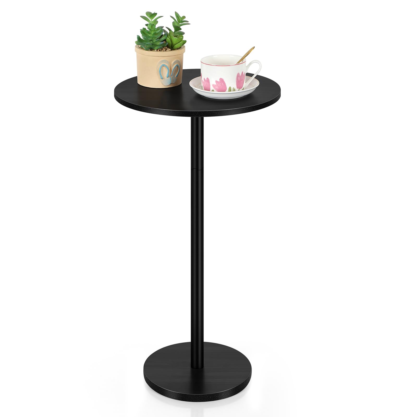 Vrisa Drink Table for Small Spaces Round Pedestal Table Small End Table  Modern Martini Table Accent Side Table for Living Room, Bedroom, Sofa Couch