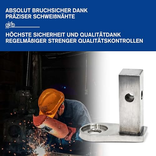 Fahrradanhänger Kupplung,Adapter für Fahrradanhänger bis 2015 Achskupplung Vierkant Universal Edelstahl Achsadapter,Fahrradanhänger Adapter