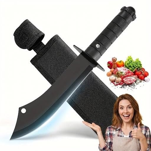 SIXSIGMA® Stainless Steel Kitchen Knife/Utility Knives for Kitchen – Heavy Duty for Chopping, Butcher Knife for Restaurant & Outdoor Cooking Use Ideal for Portable, Travel Use (Black, Pack 1)-picture-27