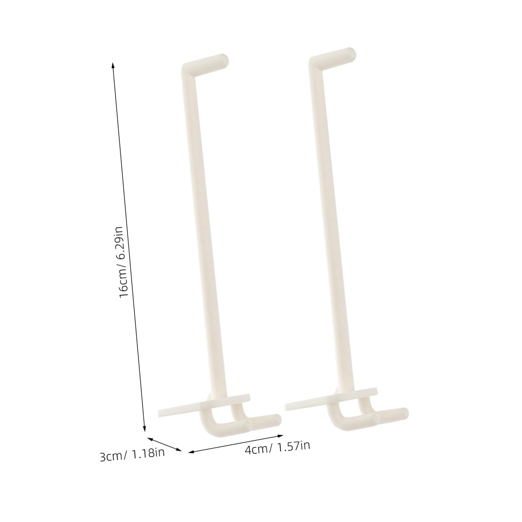 Ganci per Pannello Forato 100 Pezzi Buona Capacità di Carico in ABS Beige Ganci Professionali per Espositori da Parete per Negozi e Garage