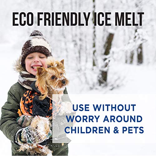 Natural Rapport Pet Friendly Ice Melt - Calcium Chloride Free, Pet Safe Ice Melter, Rock Salt Alternative - Time Release Deicer Formula Lasts 3X Longer (18 lb)