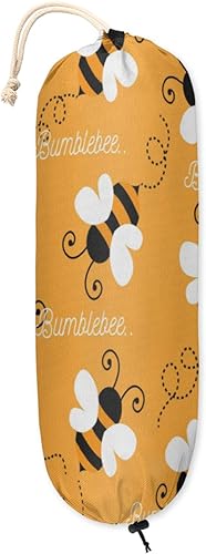 Lindo soporte para bolsas de plástico con diseño de abejorro de abejorro de abejorros, organizador de bolsas de plástico reutilizable grande,