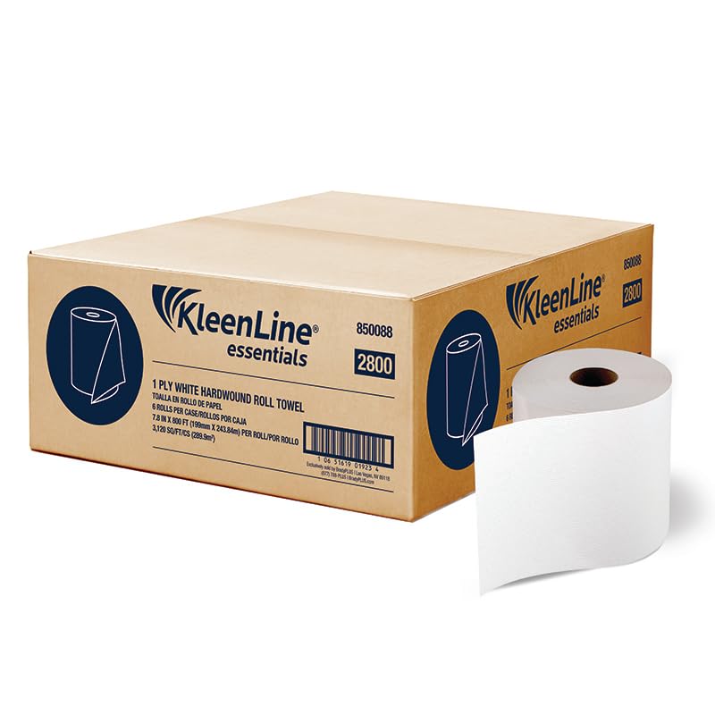 Amazon.com: KleenLine Essentials 2800 1-Ply White Hardwound Roll