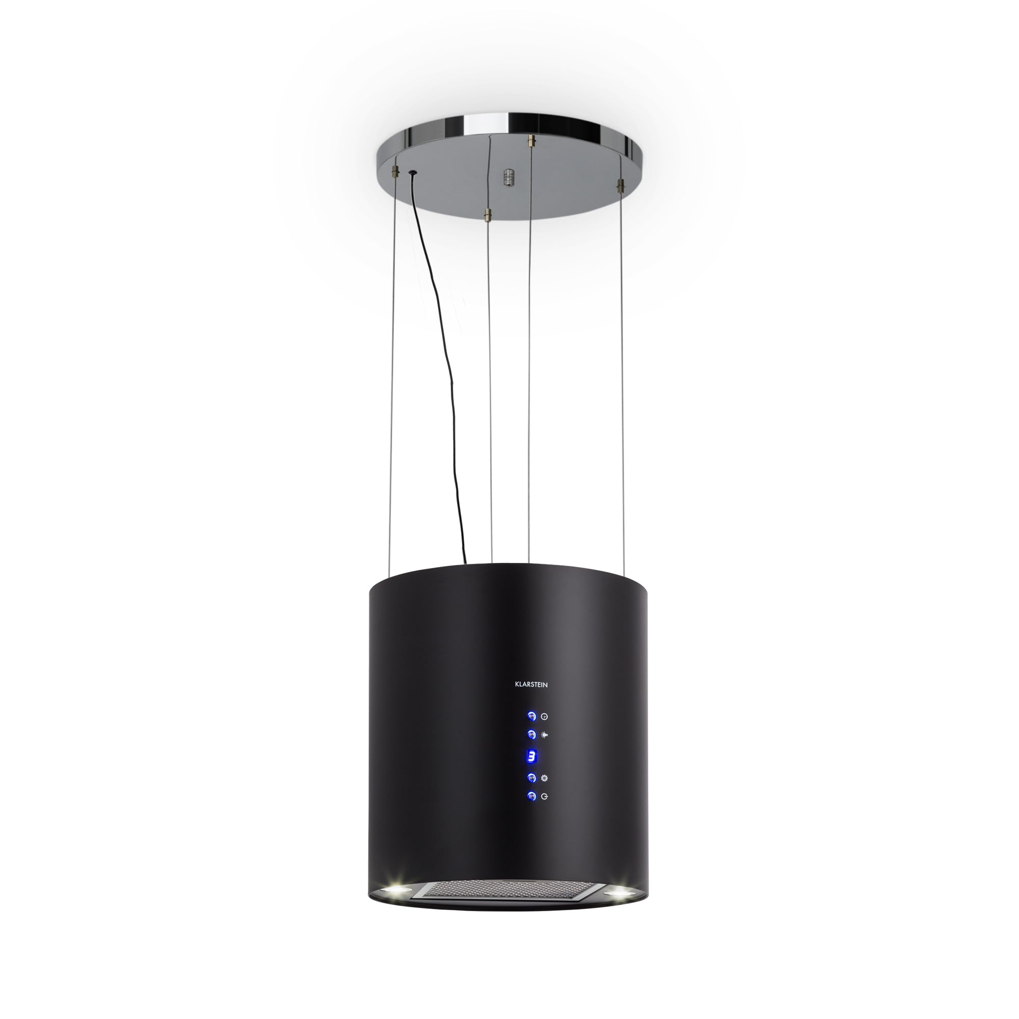 Klarstein Hanging Island Cooker Hood, Extractor Fan for Kitchen Islands, 558m³/h Airflow, Timer, Adjustable Kitchen Extractor Fan w/Chandelier Design, 3 Mode Cooker Hoods, Activated Carbon Filters — view 10
