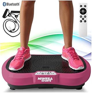 Miweba Sports Fitness 2D Vibrationsplatte MV100-3 Jahre Garantie - 3 multidimensionale Vibrationszonen - Oszillierend - 250 Watt (Weiß)