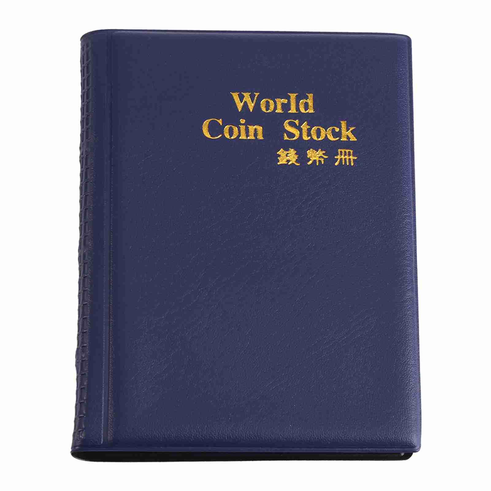 120 Pocket Collection Album,10 Page World Currency Holder Book with Clear PVC Sleeves, Archival Quality Storage for Collectors (Blue)