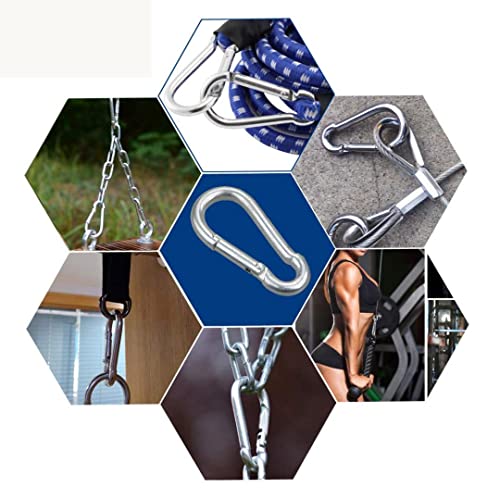 Image of Fitcozi Cable Attachments for Gym - Gym Equipment Accessories - Cable Machine Attachments - Crossfit Equipment for Home Gym Handles - Cable Pulley Equipment Gym (Carabiner Hook)