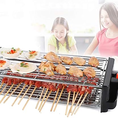 ALY Kontaktgrill, Doppelschicht Elektrische Tischgrills mit Temperatureinstellung Antihaftbeschichtung – Bild 6