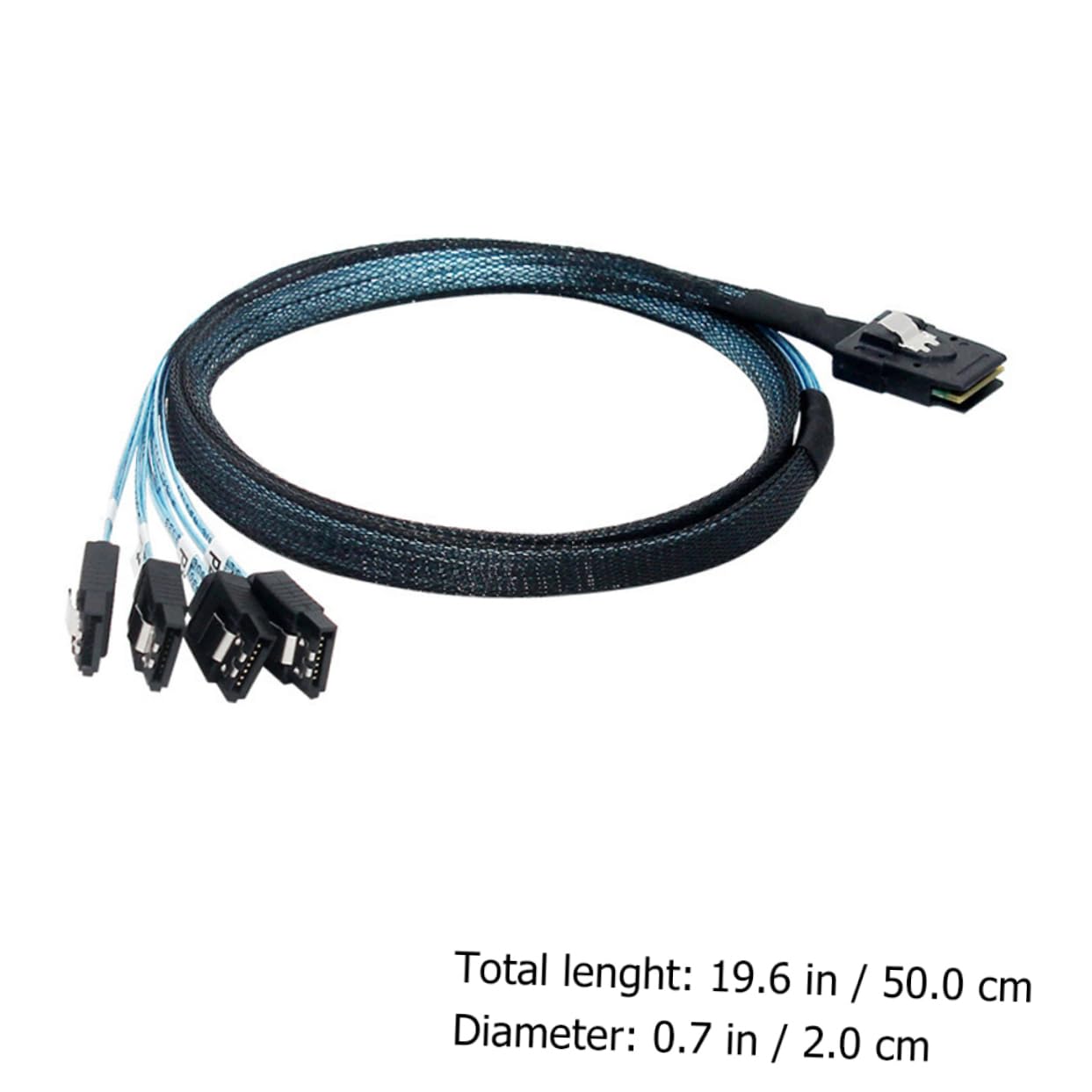 Mikikit 0.5m Câble Mini Vers Ports Serial Ata Pour Disque Dur Et Ssd Accessoire Informatique